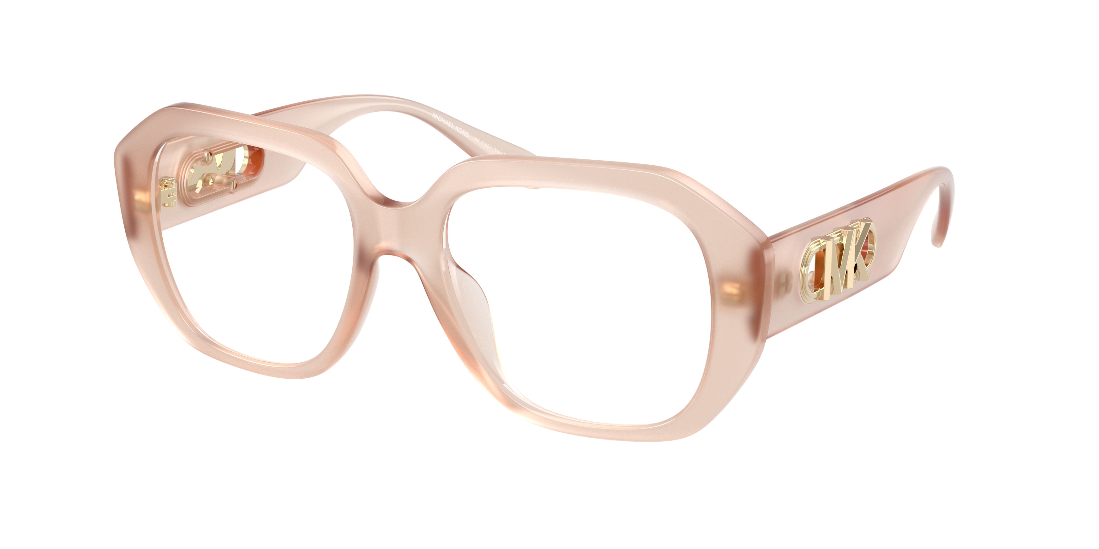 Michael Kors Damen MK4148U Valletta 3449 Optische Fassungen Injiziert Weiß Transparent Geometrisch Normal-image